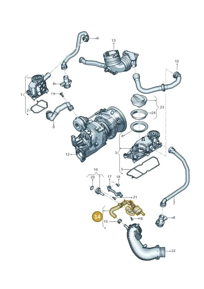 0P2103217C — Audi RS6 Avant (2019-) diagram 838103048, position 14