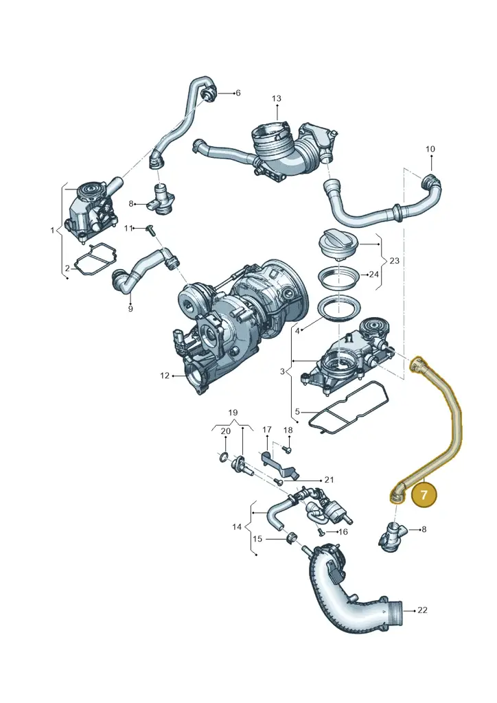 0P2103282A — Audi RS6 Avant (2019-) diagram 838103048, position 7
