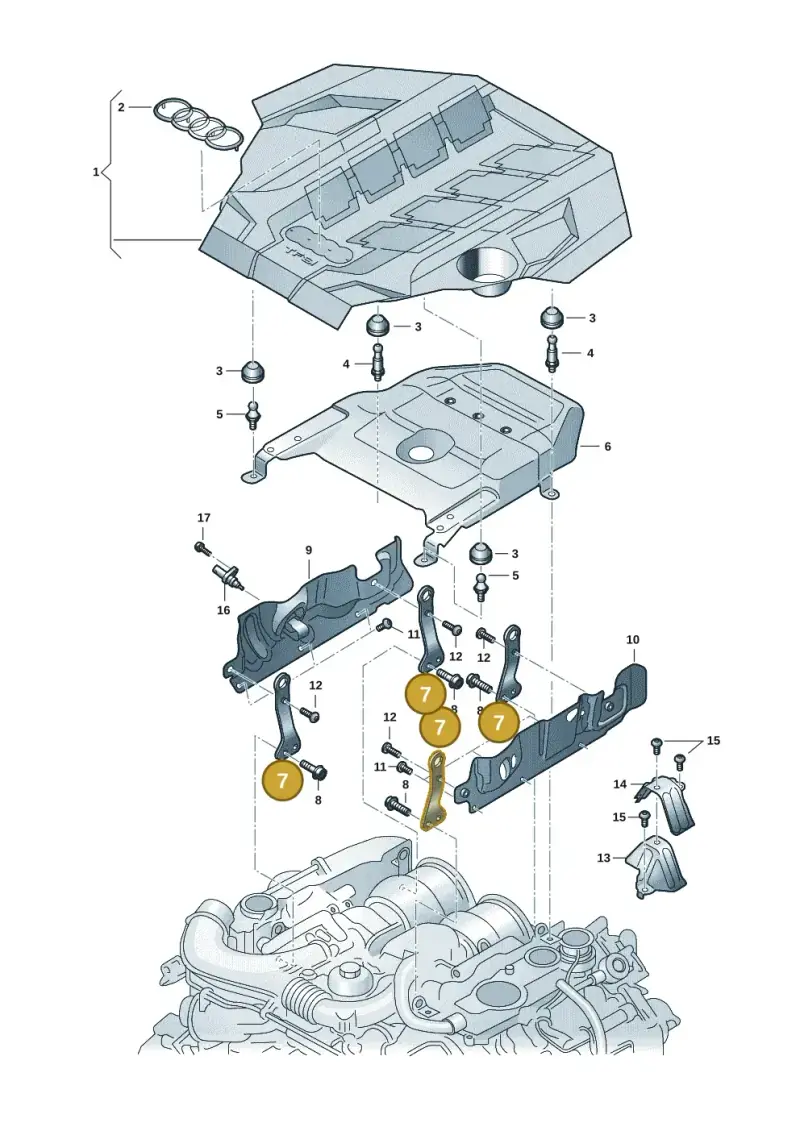 0P2103392 — Audi RS6 Avant (2019-) diagram 838103049, position 7