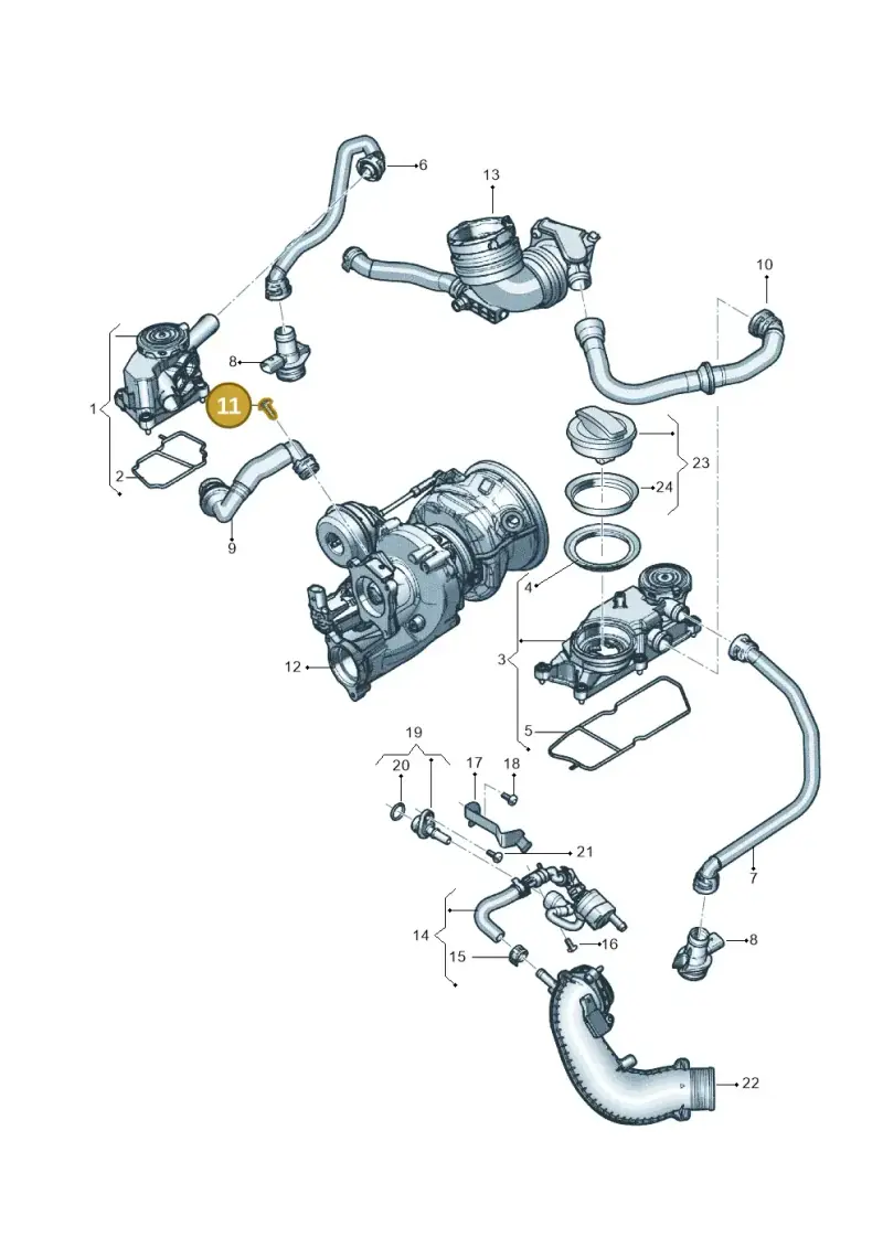 0P2103448 — Audi RS6 Avant (2019-) diagram 838103048, position 11