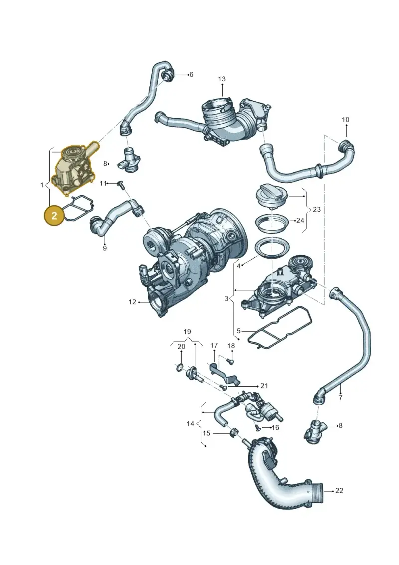 0P2103484 — Audi RS6 Avant (2019-) diagram 838103048, position 2
