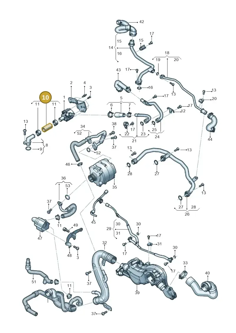 0P2121052 — Audi RS Q8 Quattro (2019-) diagram 595121002, position 10