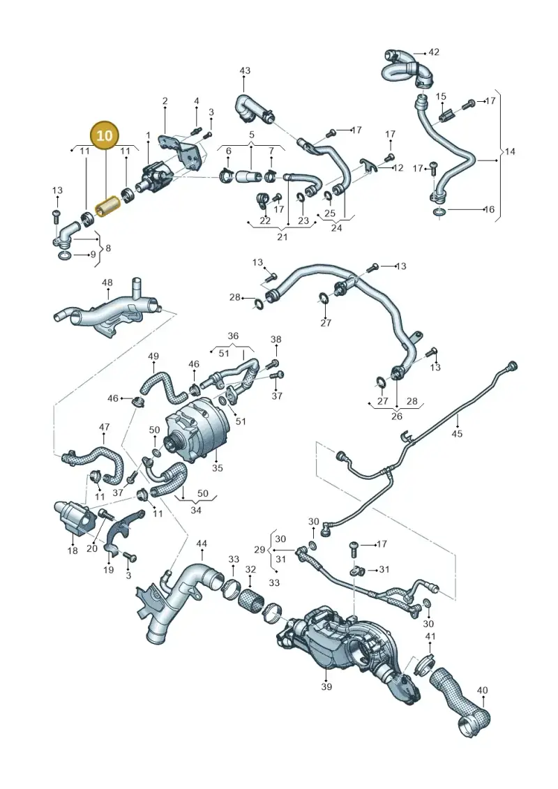 0P2121052 — Audi RS6 Avant (2019-) diagram 538121002, position 10