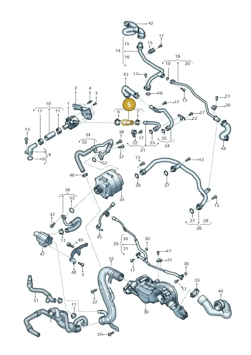 0P2121054A — Audi RS Q8 Quattro (2019-) diagram 595121002, position 5