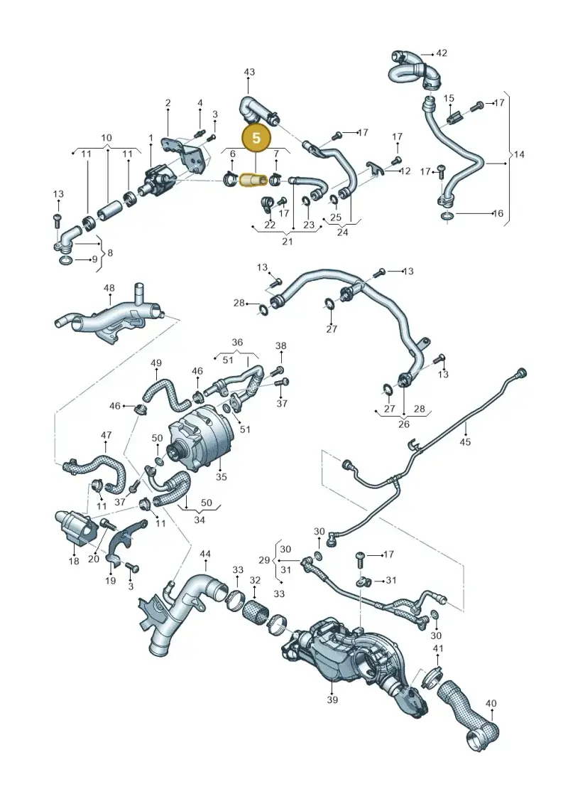 0P2121054A — Audi RS6 Avant (2019-) diagram 538121002, position 5