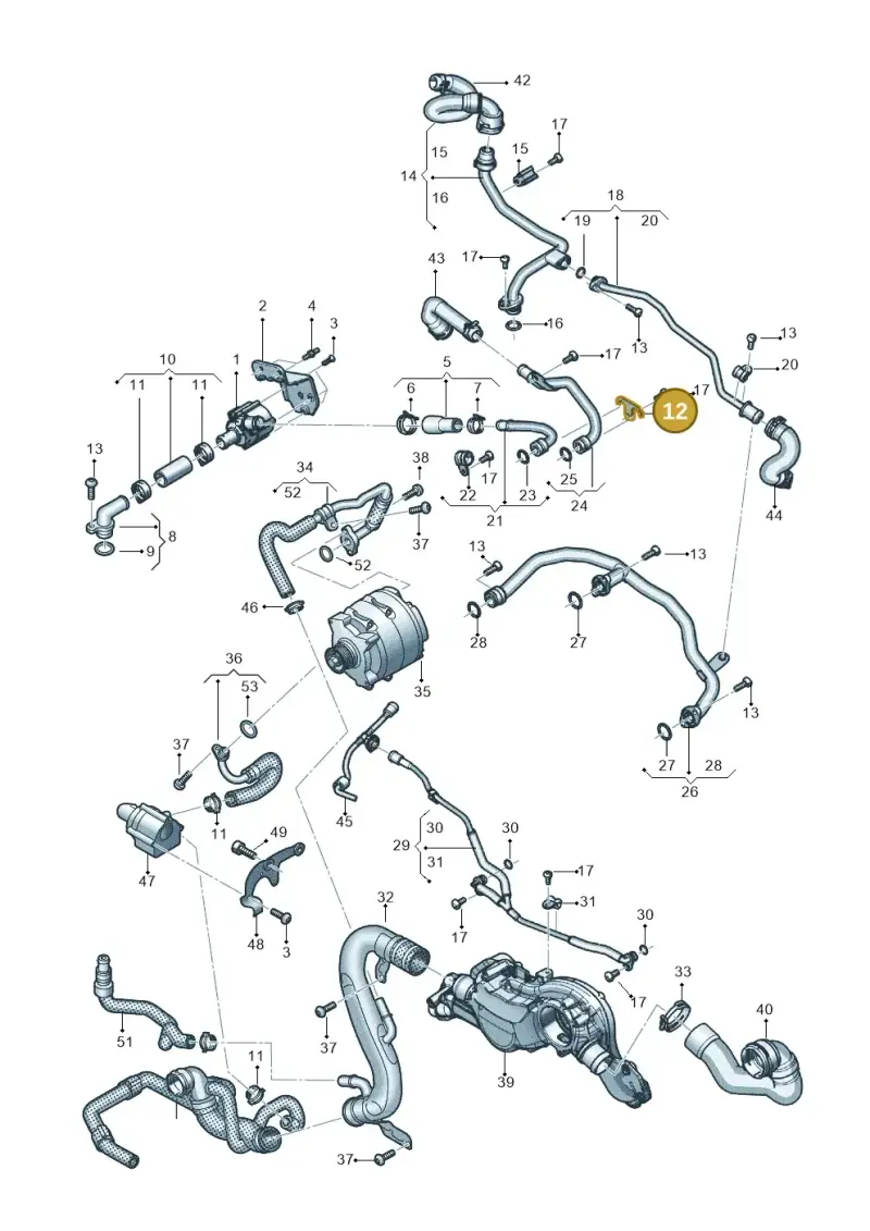 0P2121077 — Audi RS Q8 Quattro (2019-) diagram 595121002, position 12