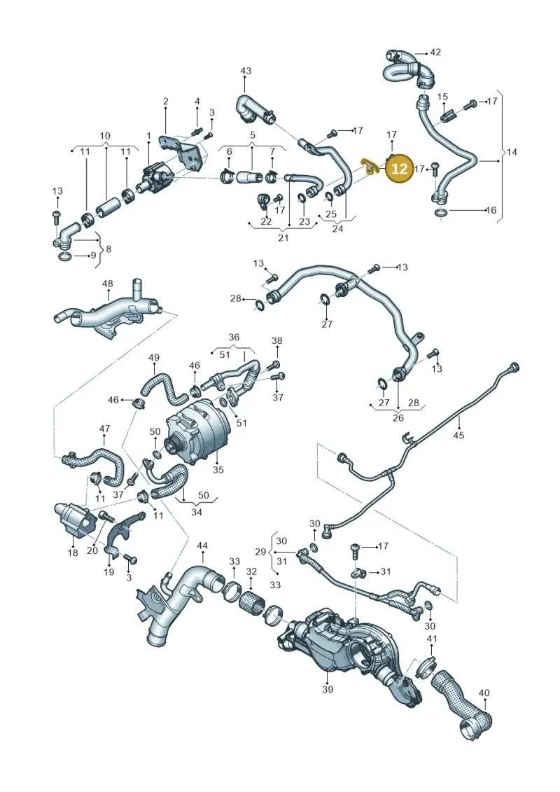 0P2121077 — Audi RS6 Avant (2019-) diagram 538121002, position 12