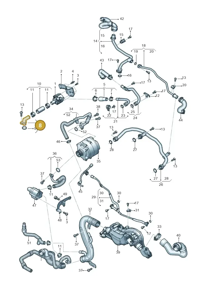 0P2121089 — Audi RS Q8 Quattro (2019-) diagram 595121002, position 8
