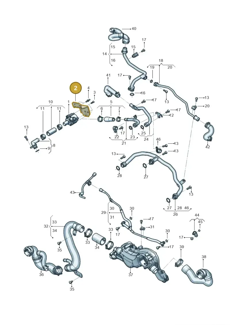 0P2121093 — Audi Q8 Quattro 3,0 (2018-) diagram 819121014, position 2