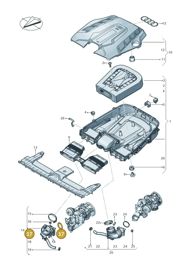 0P2129056 — Audi RS Q8 Quattro (2019-) diagram 429133080, position 17