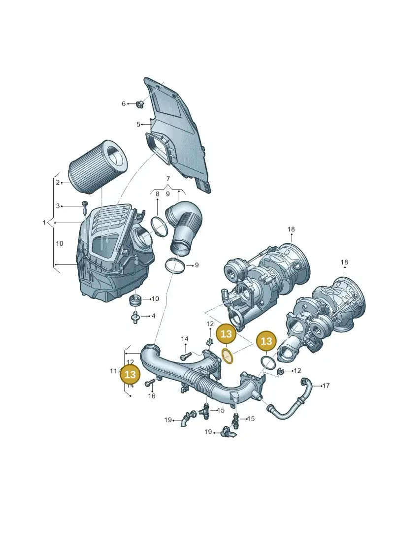 0P2129056 — Audi A8L (2017-2022) diagram 838133080, position 13