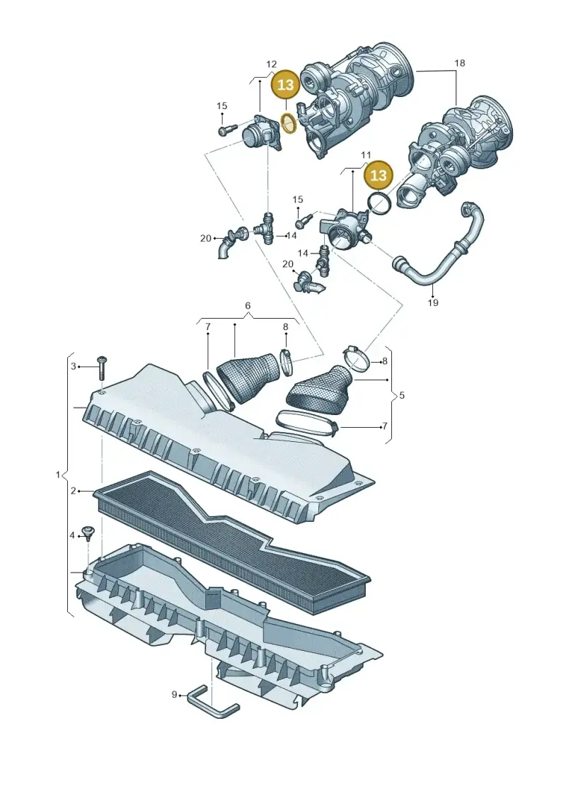 0P2129056 — Audi RS6 Avant (2019-) diagram 537133080, position 13
