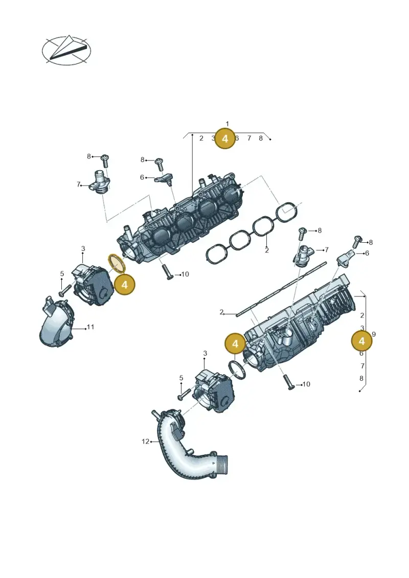 0P2133073 — Audi A8L (2017-2022) diagram 624133030, position 4