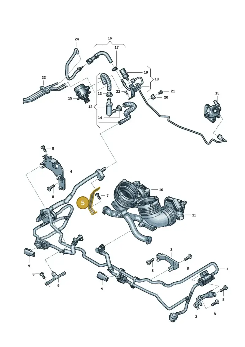 0P2133239 — Audi Q8 (2018-2025) diagram 429133084, position 5