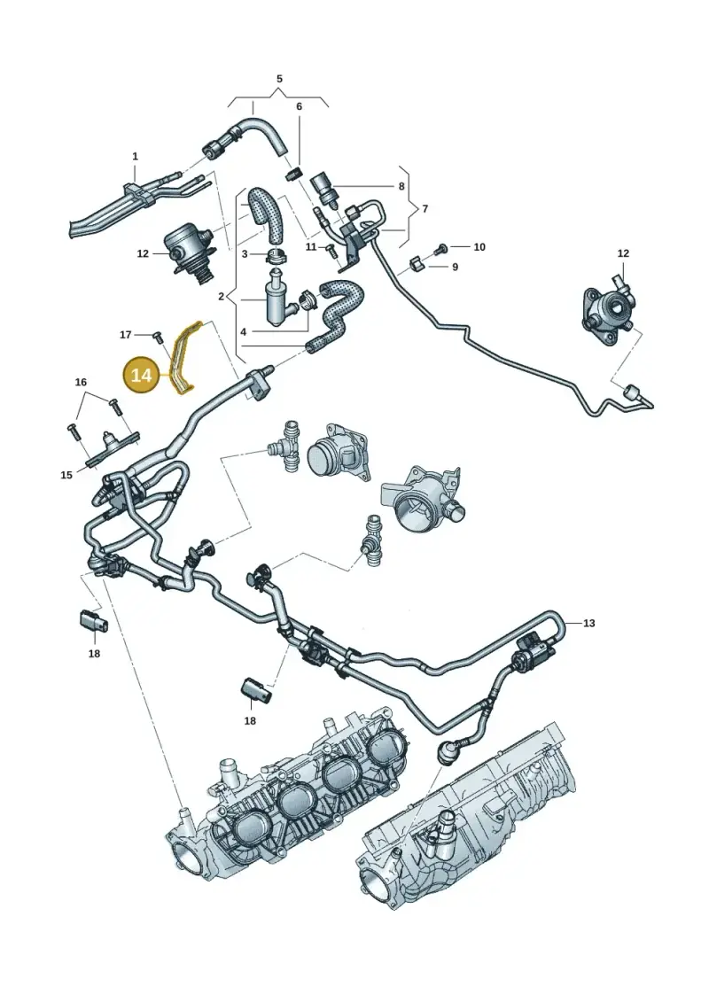 0P2133239 — Audi RS6 Avant (2019-2025) diagram 537133086, position 14