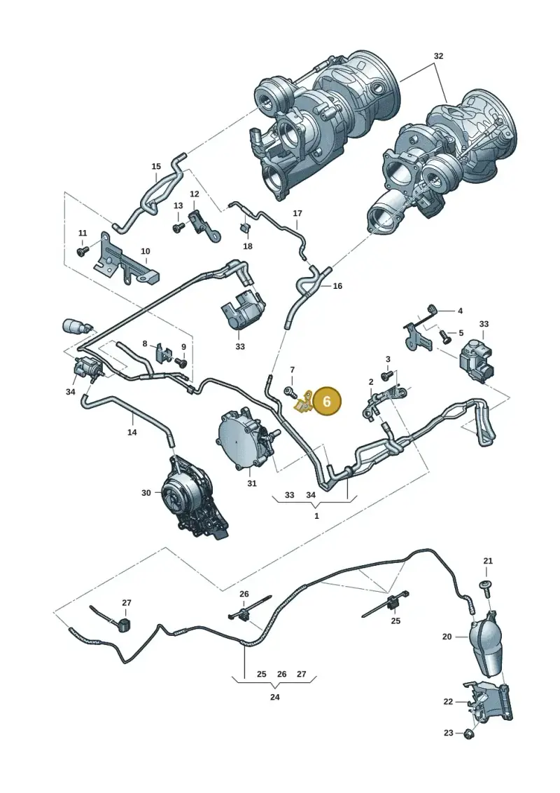 0P2133689 — Audi RS6 Avant (2019-) diagram 537133082, position 6