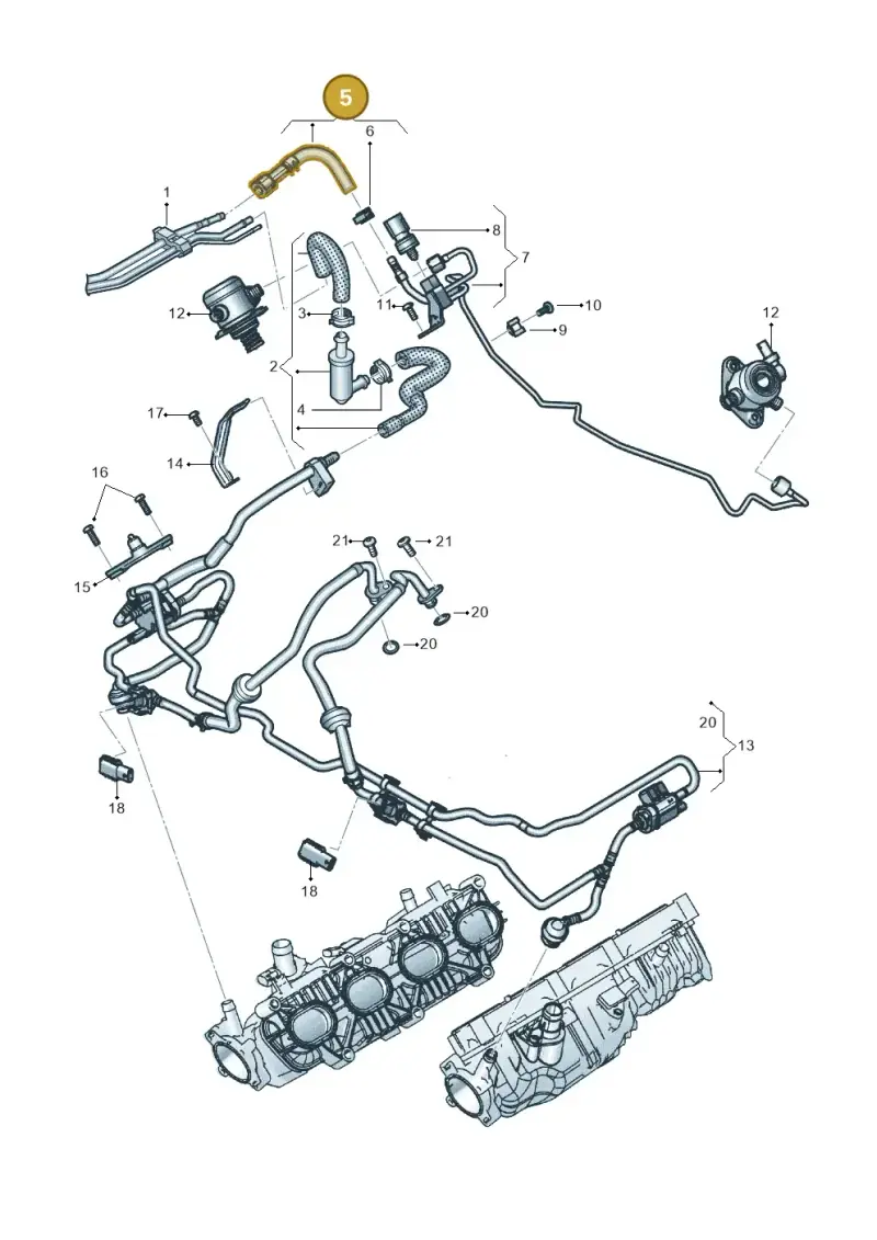 0P2133986 — Audi RS6 Avant (2019-) diagram 537133104, position 5