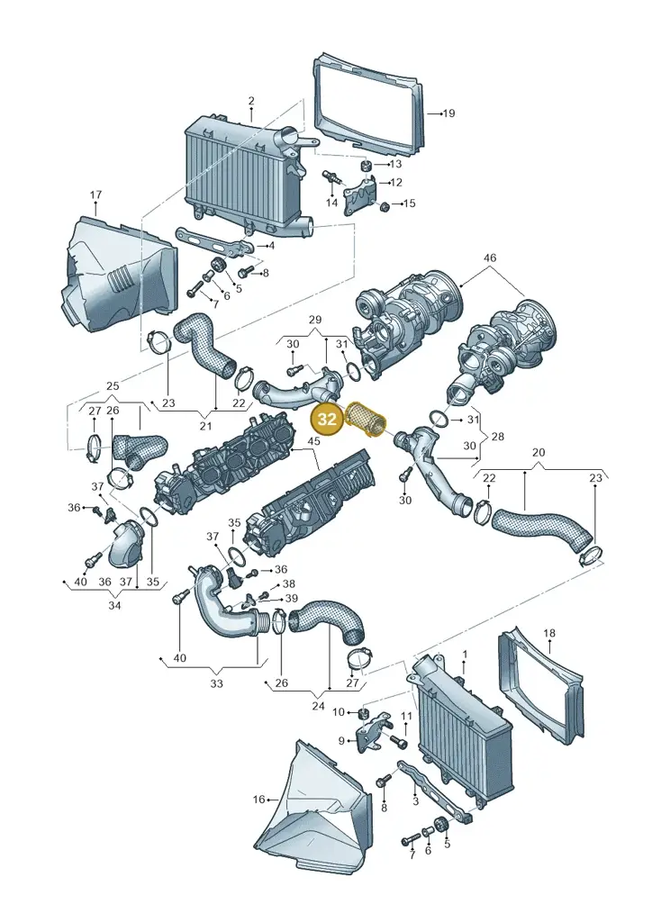 0P2145405A — Audi RS6 Avant (2019-) diagram 537145060, position 32