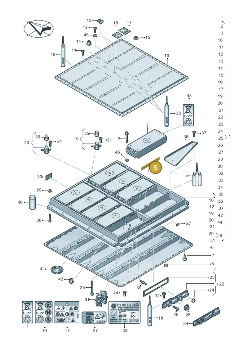 0Z1998474 — Audi Q4 Sportback (2021-2022) diagram 052915050, position 5