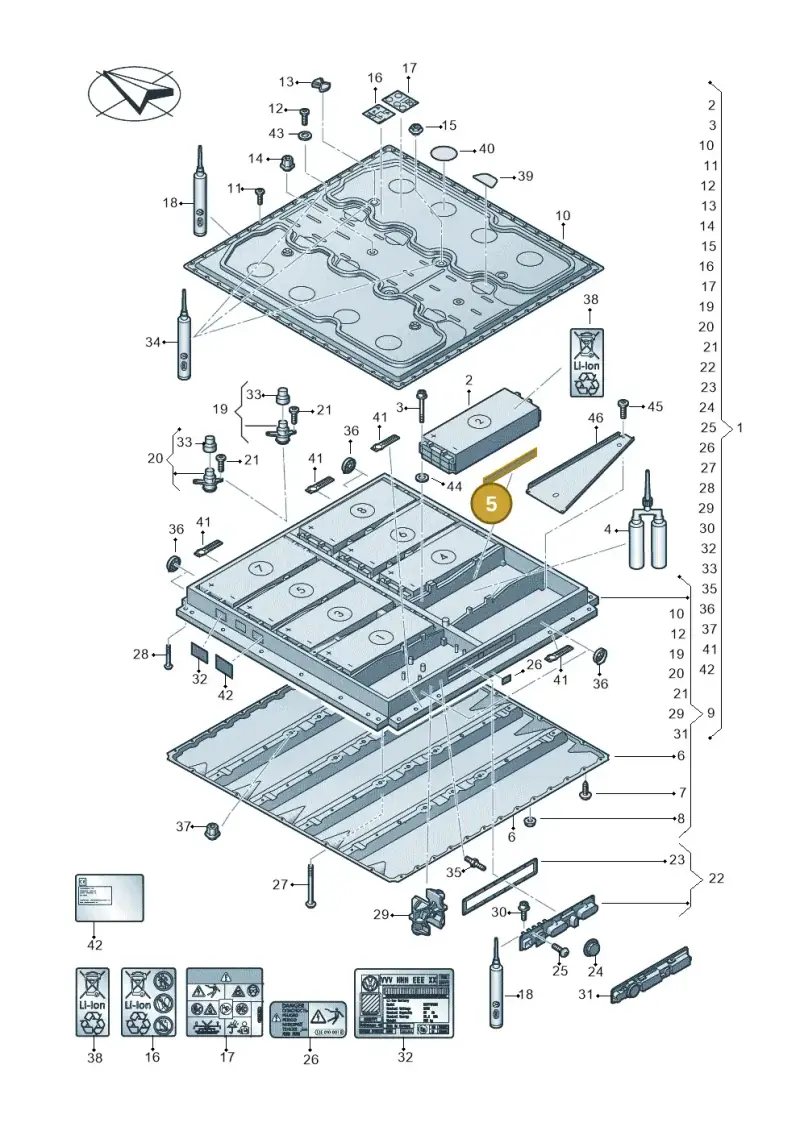 0Z1998474 — Audi Q4 Sportback (2021-2022) diagram 055915050, position 5