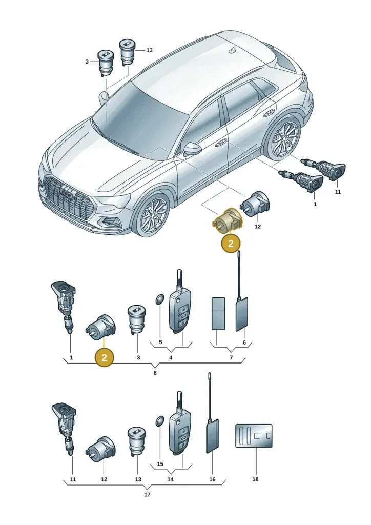 107905855AF — Audi RSQ3 Sportback (2019-2024) diagram f3z837010, position 2