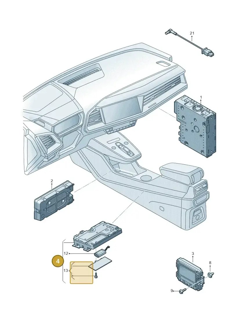 10A035284D — Audi Q4 Sportback (2021-2022) diagram 89a035550, position 4