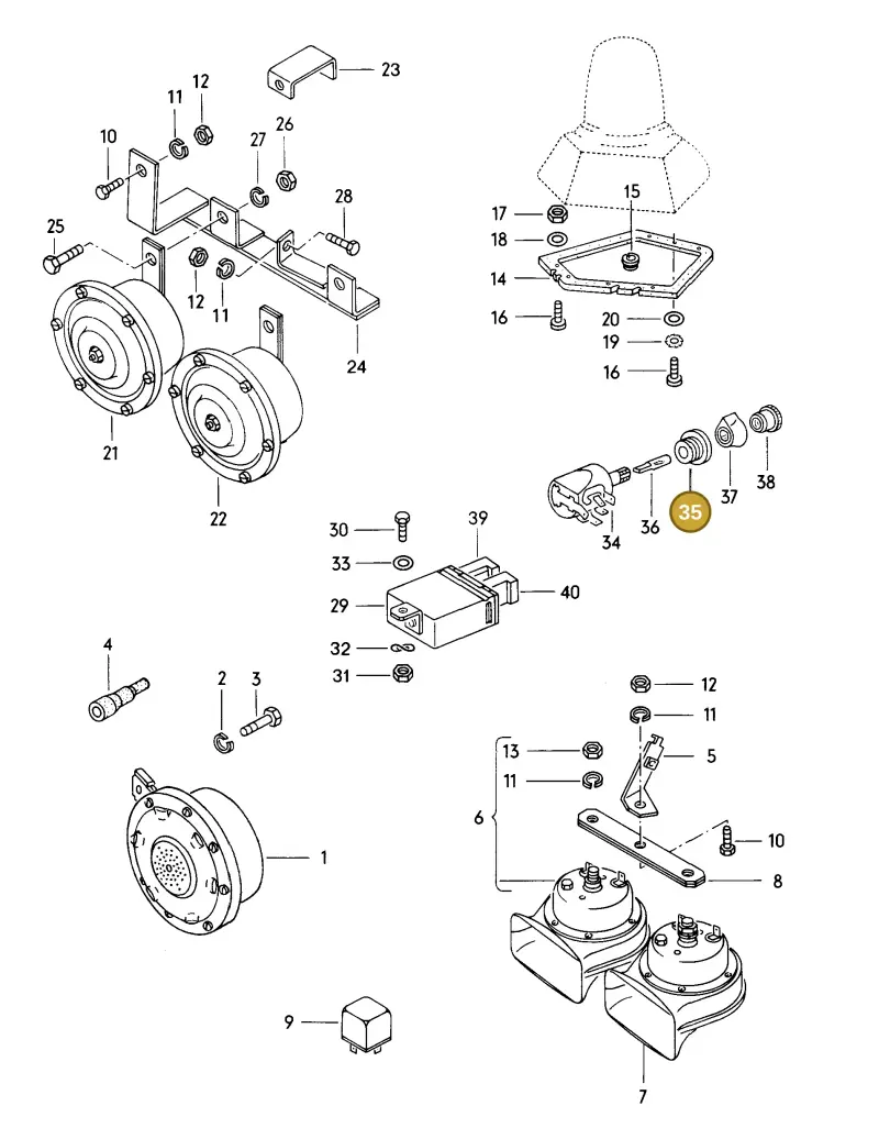 111941515D — Audi 5000 (1981-1982) diagram 022169000, position 35