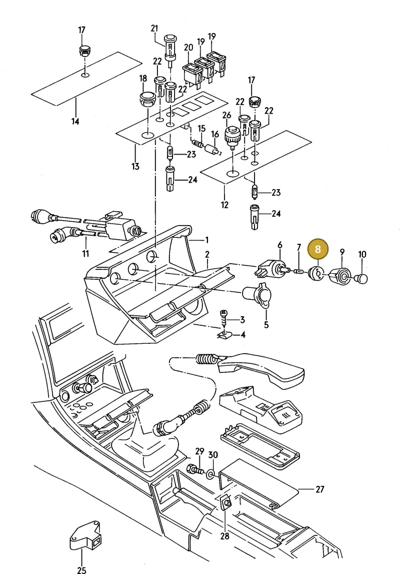 111941515D — Audi 80/90 (1989-1991) diagram 071118600, position 8