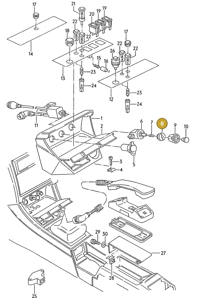 111941515D — Audi 90 qu.            95 (1994-1995) diagram 114919930, position 8
