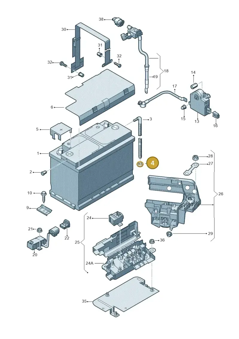 111971911A — Audi A6 2.7 TDI (2008-2011) diagram 448915000, position 4