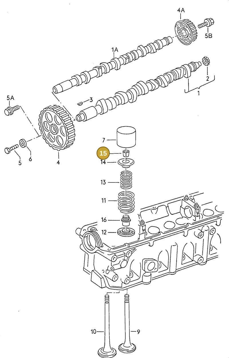 113109651A — Audi A6/S6/Wg.qu.F>4A (1996-1997) diagram 117109200, position 15