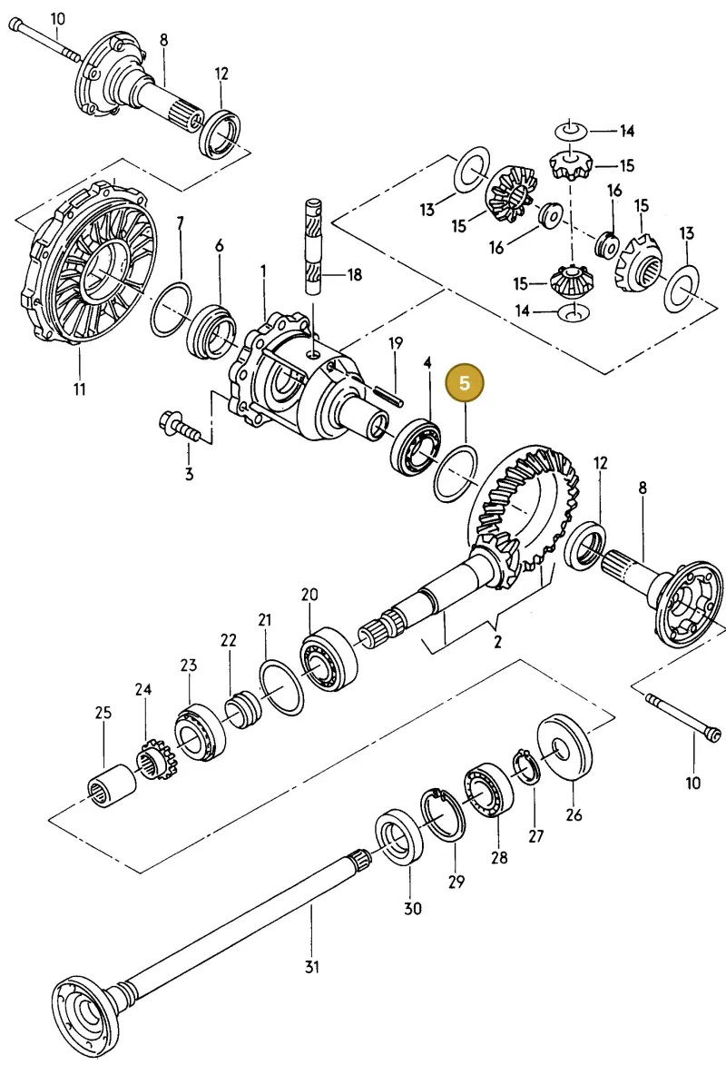113517205A — Audi A4/Av.qu.F8D-W-> (1997-1998) diagram 157525300, position 5