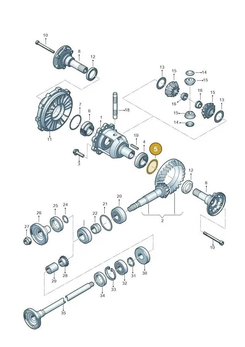 113517205A — Audi RS4 AV. QU. (2000-2001) diagram 195525300, position 5