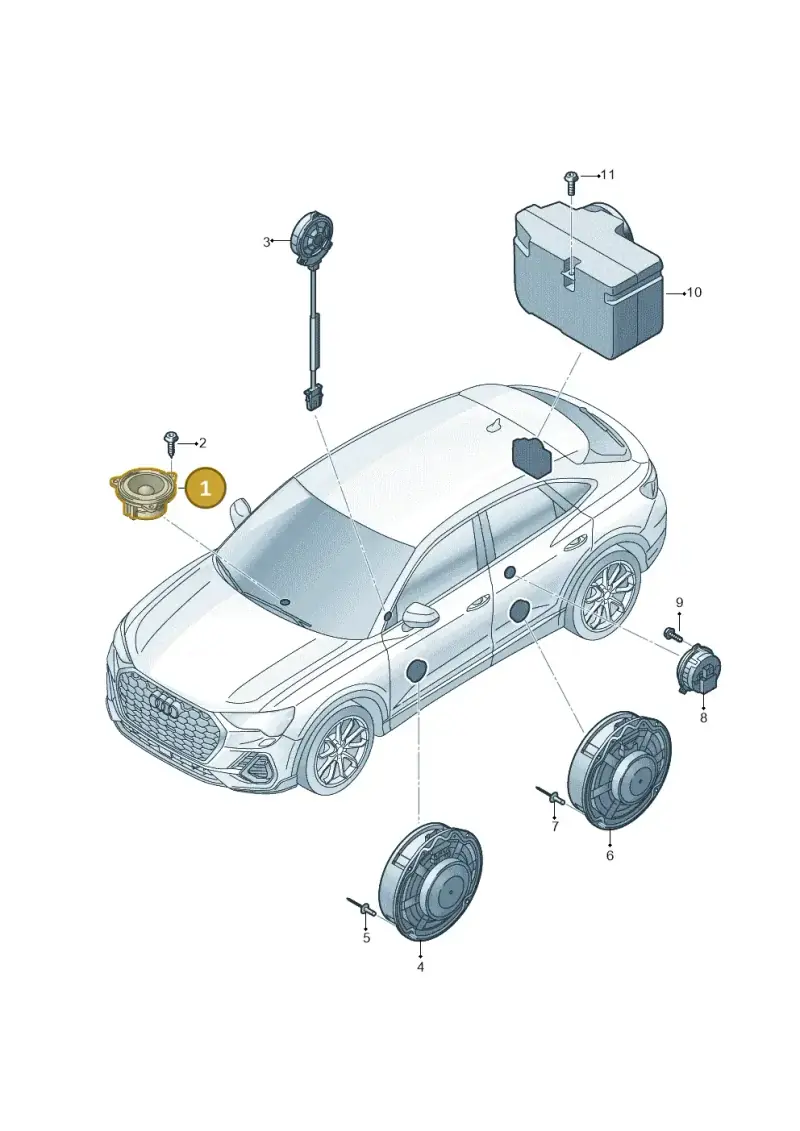 11A035415 — Audi Q4 Sportback (2021-2022) diagram 89a035350, position 1