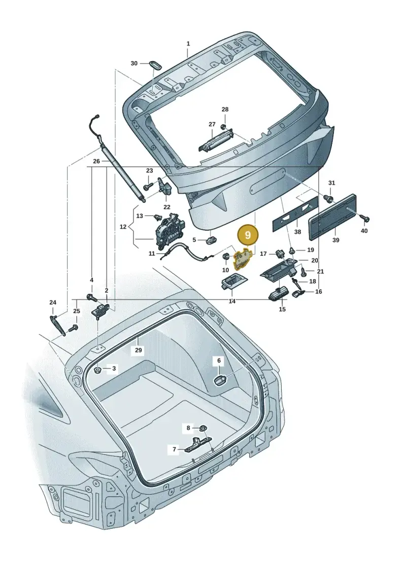 11A827506 — Audi A5 Avant 2.0 (2024-) diagram 8wk827000, position 9