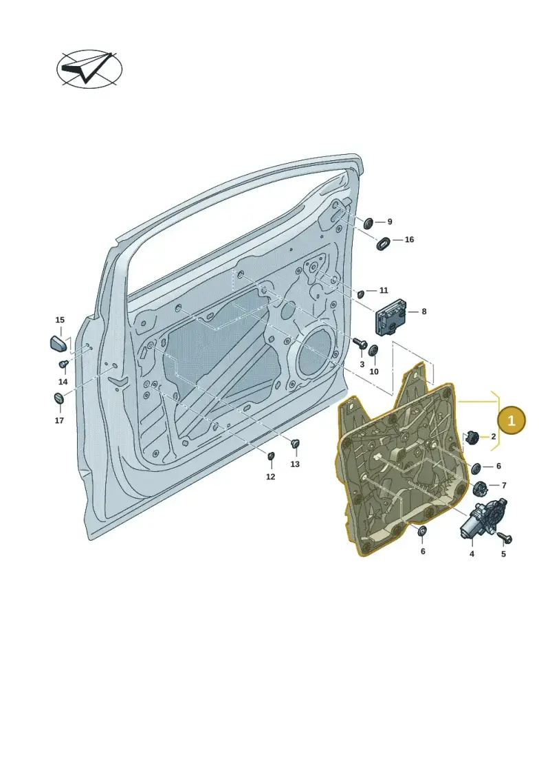 11A837461F — Audi Q4 Sportback (2021-2022) diagram 89a837060, position 1