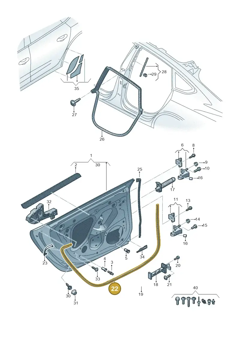 11A837701A — Audi RS7 Sportback (2019-) diagram 435833100, position 22