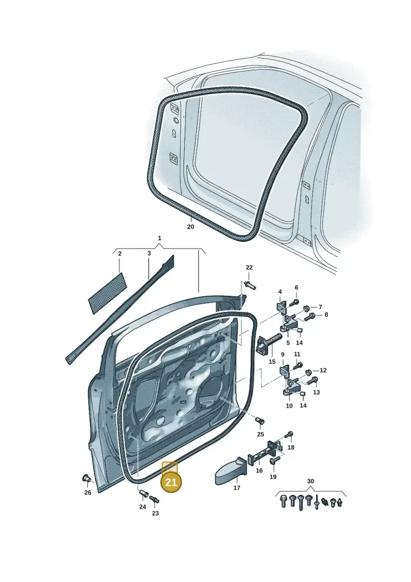 11A837701A — Audi Q6 e-tron (2023-) diagram f5s831010, position 21