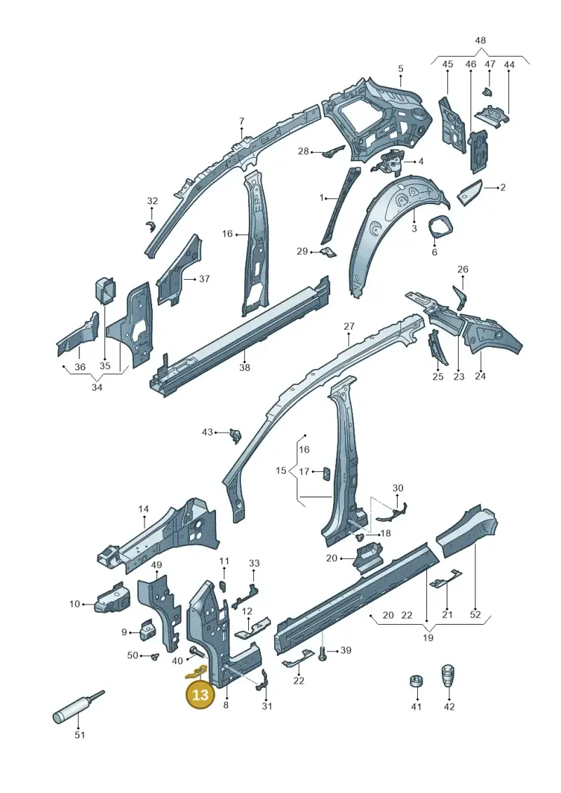 11A864562 — Audi Q4 Sportback (2022-) diagram 89a809000, position 13