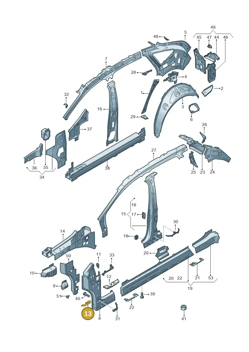 11A864562 — Audi Q4 Sportback (2021-2022) diagram 89a809010, position 13
