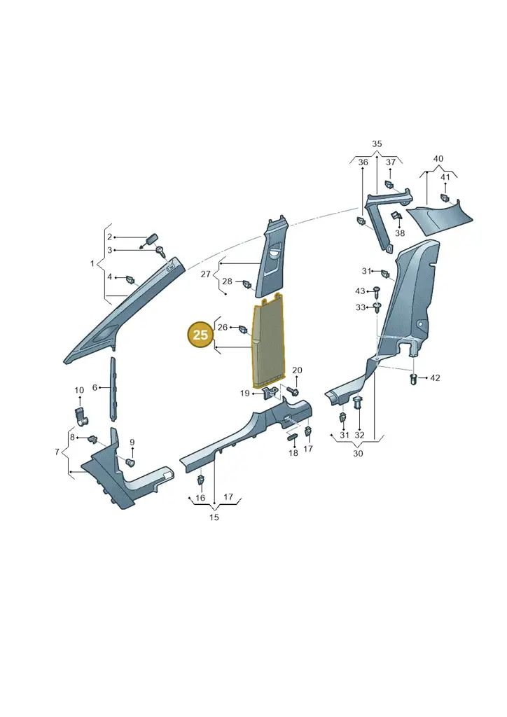 11A867292B4PK — Audi Q4 Sportback (2021-2022) diagram 89a867650, position 25