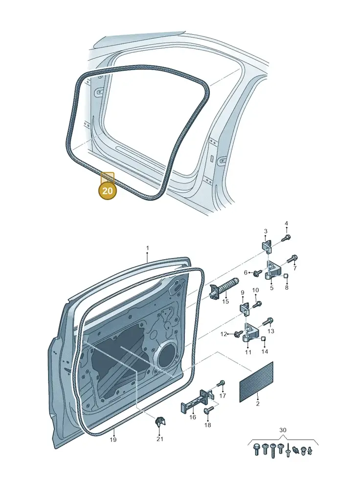 11A867912C9B9 — Audi Q4 Sportback (2021-2022) diagram 89a831010, position 20