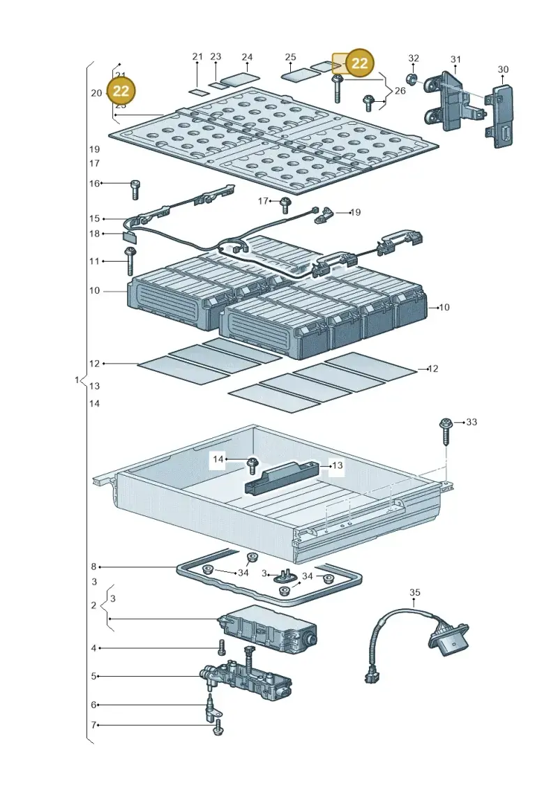 12E010006Q — Audi A6 2.0 (2018-) diagram 838915500, position 22
