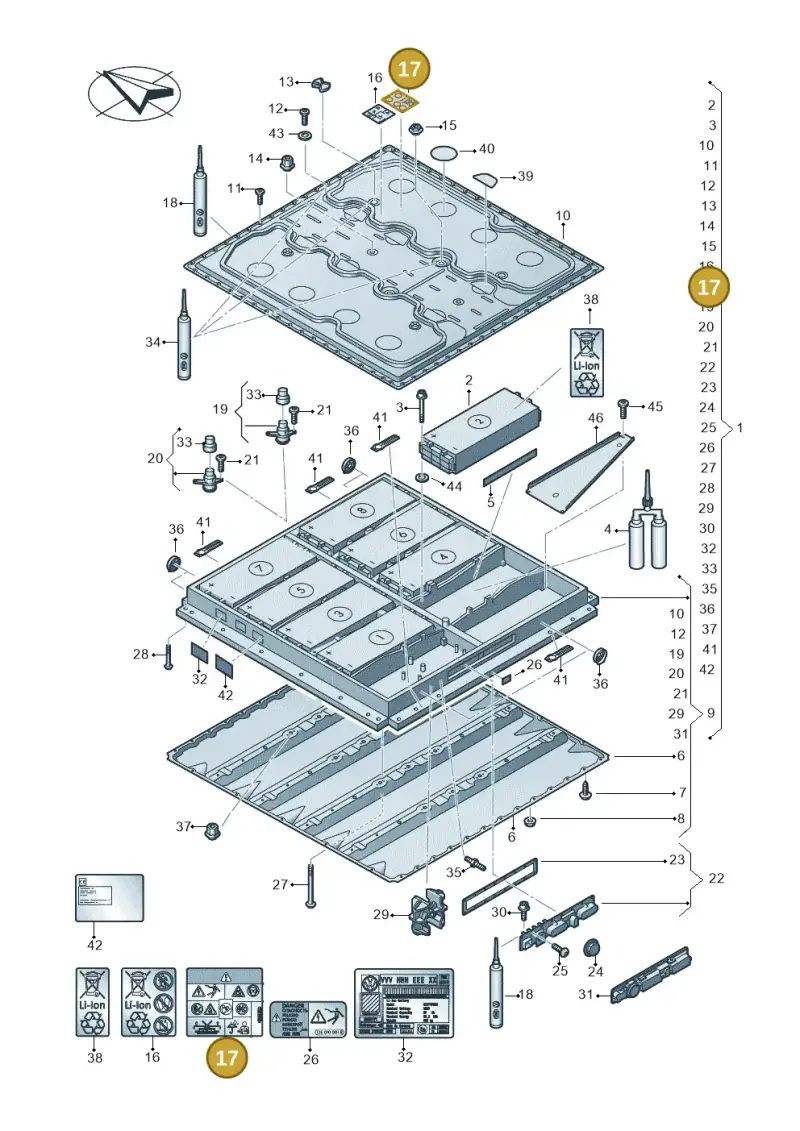 12E010006S — Audi Q4 Sportback (2021-2022) diagram 055915050, position 17