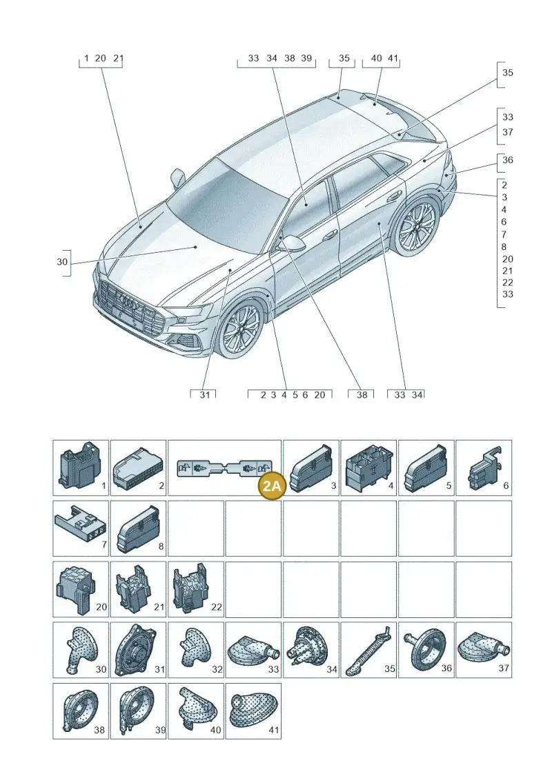 12E010867Q — Audi RS Q8 Quattro (2019-) diagram 429971810, position 2A