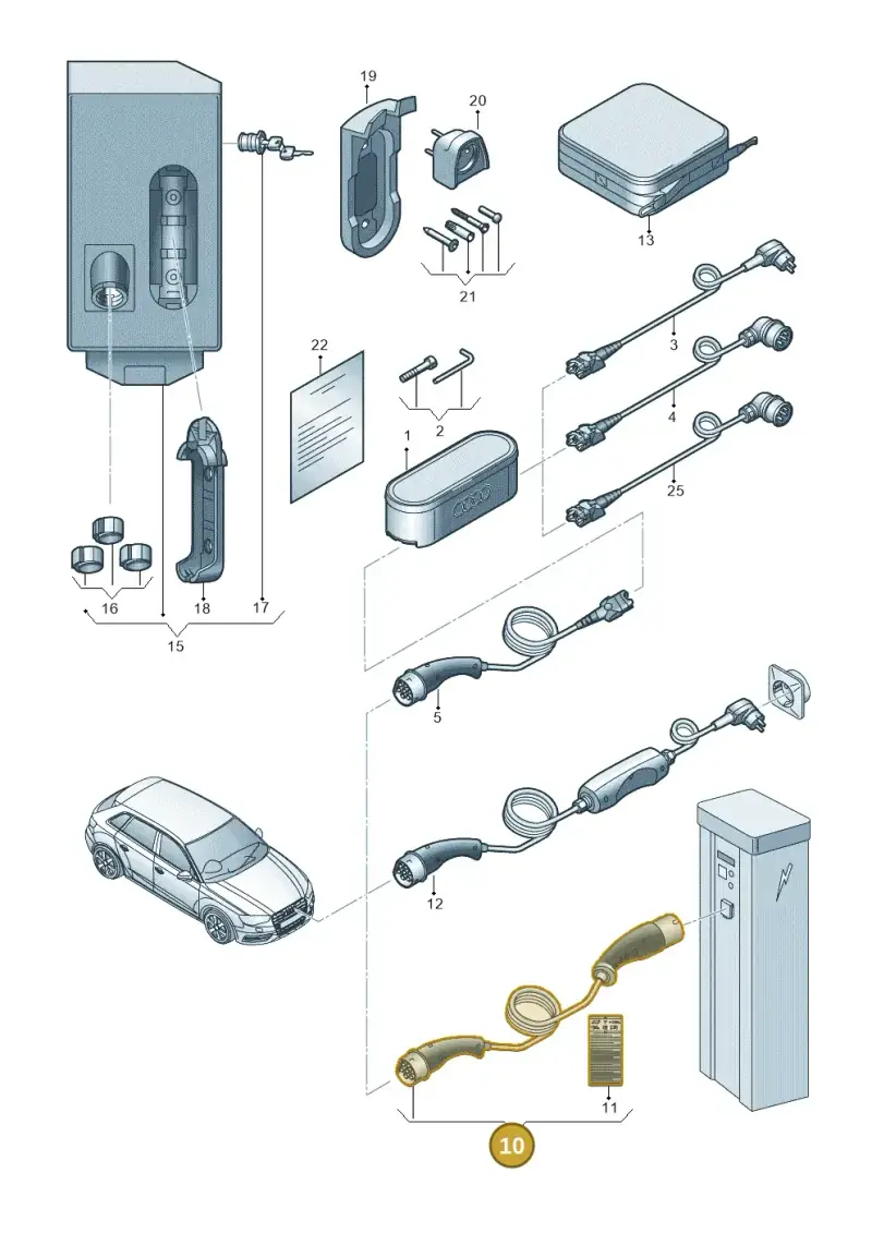 12E971675AB — Audi A3 Sportback (2016-2020) diagram 890970000, position 10