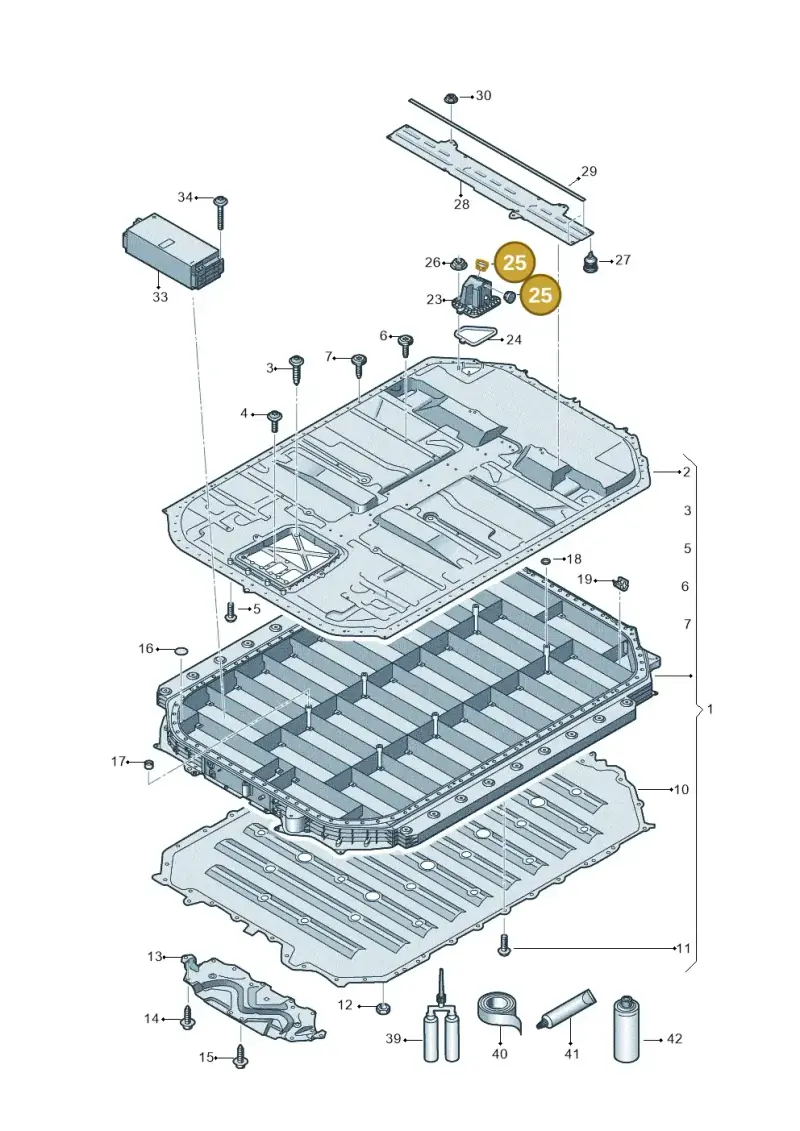 12E998754 — Audi Q8 e-tron (2018-2020) diagram 586915560, position 25