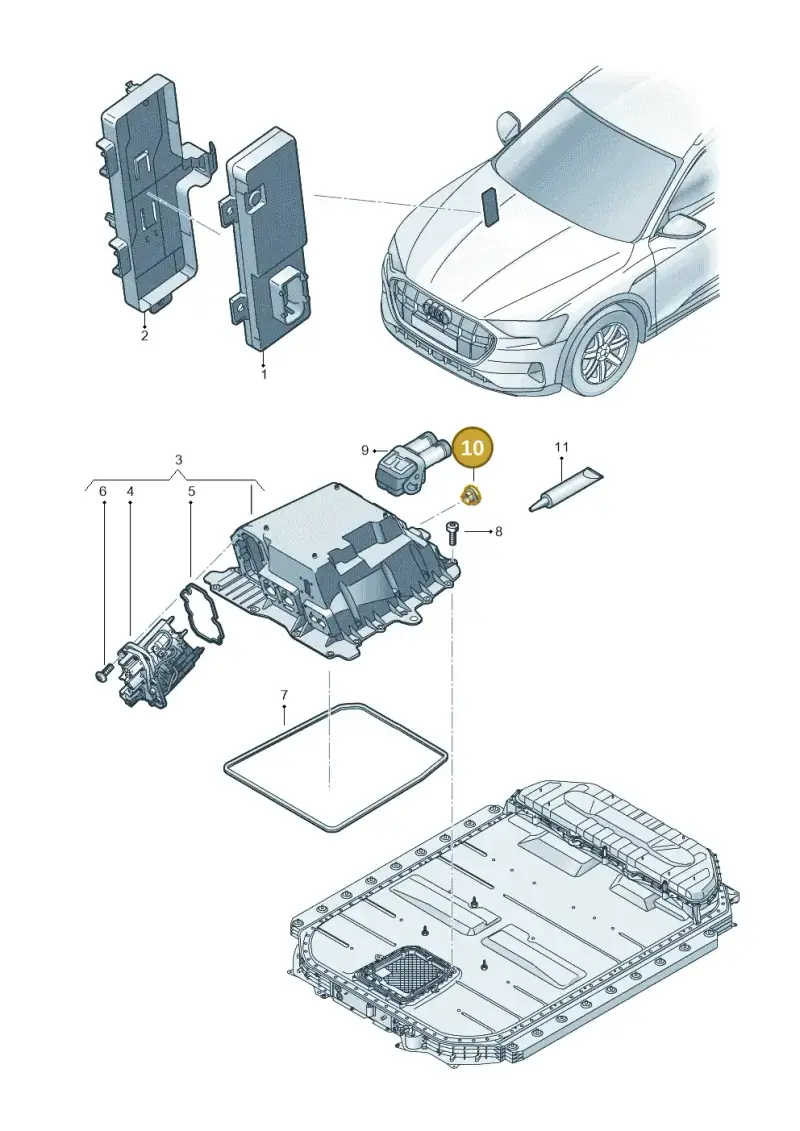 12E998754 — Audi Q8 e-tron (2018-2020) diagram 586915600, position 10