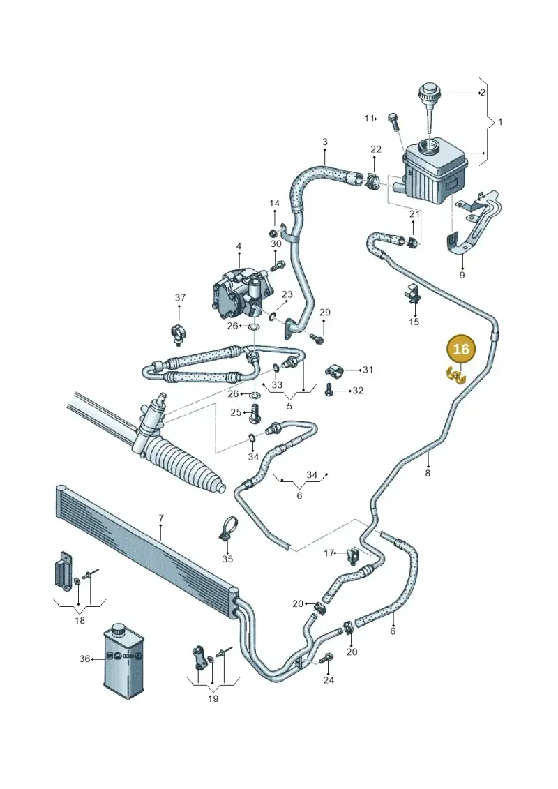 155971787B — Audi Q7 qu. 3.0 TDI (2009-2015) diagram 493422600, position 16