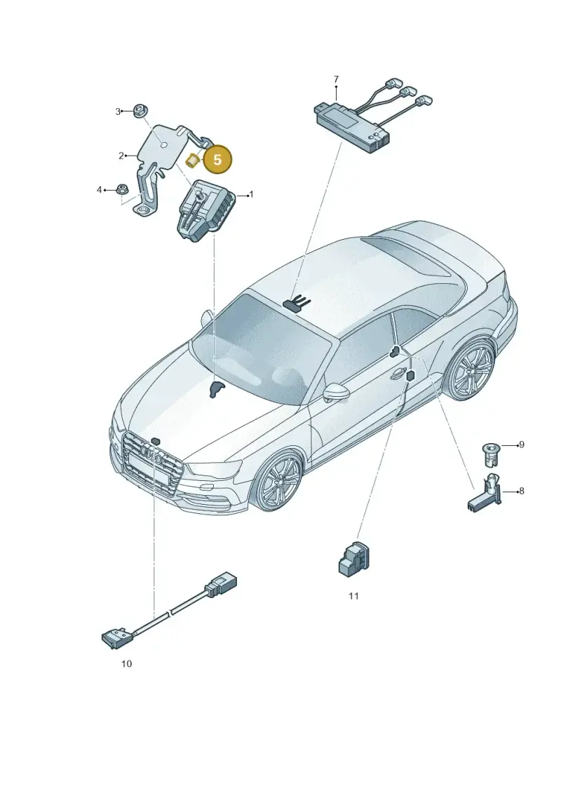 171035343A — Audi A3 Cab. 1.4 (2013-2016) diagram 778951400, position 5